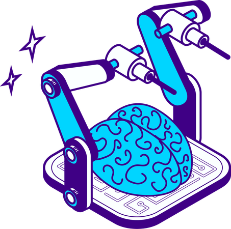 AI robotic arm  Illustration