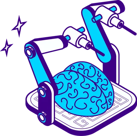 AI robotic arm  Illustration