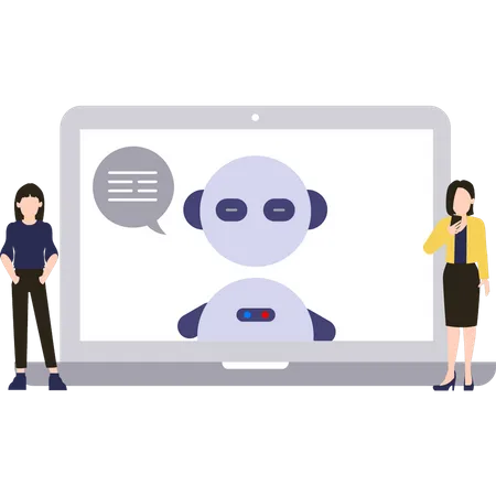 Ai robotic chatting  Illustration