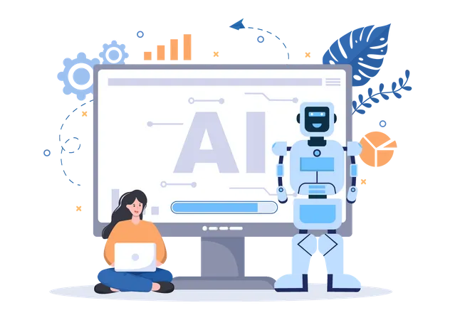 AI Robotics  Illustration