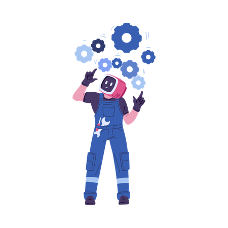 AI robotics engineer  Illustration