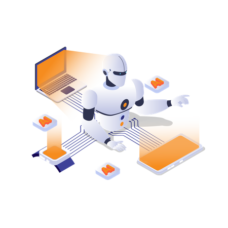 AI Robotics  Illustration