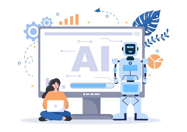 AI Robotics  Illustration