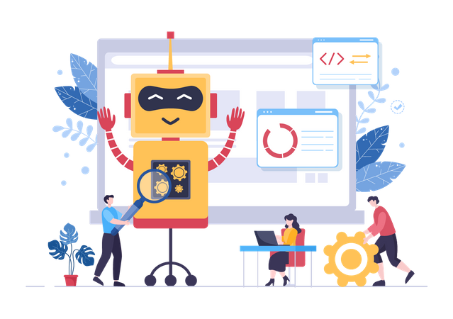 AI Robotics Technology  Illustration