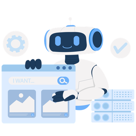 AI Search Image Generator  Illustration