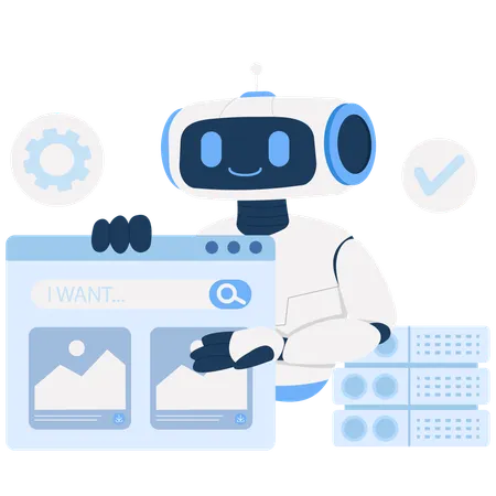 AI Search Image Generator  Illustration