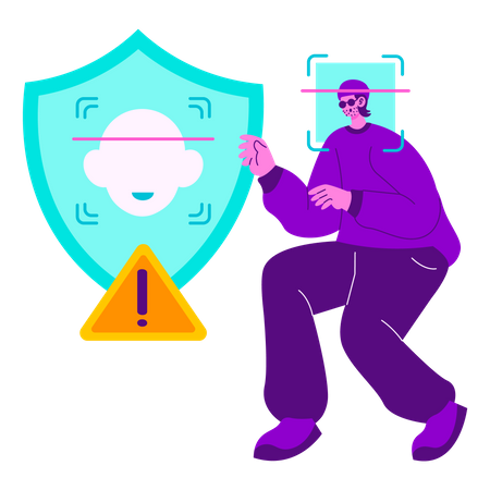 AI Secured and Protect Personal Data  Illustration
