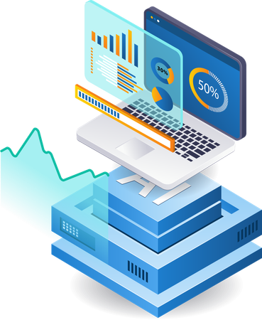 AI server analyst technology  Illustration