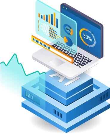 AI server analyst technology  Illustration