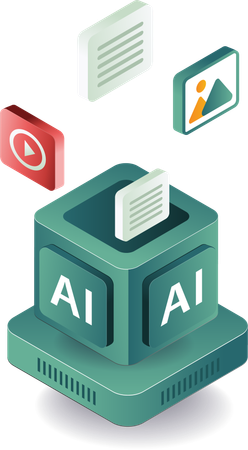 Ai server information data technology  Illustration