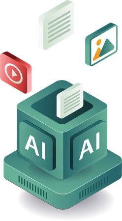 Ai server information data technology  Illustration