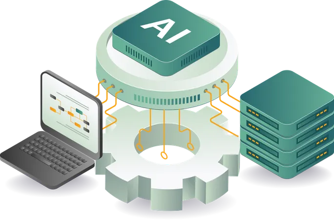 Ai server technology management  Illustration