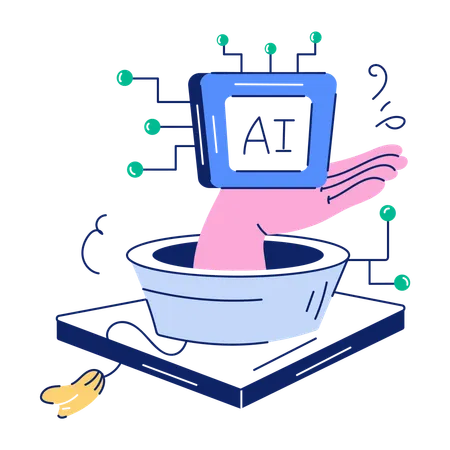 AI Service  Illustration