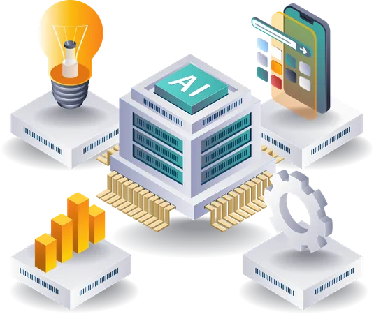 AI Solutions for Business Development  Illustration