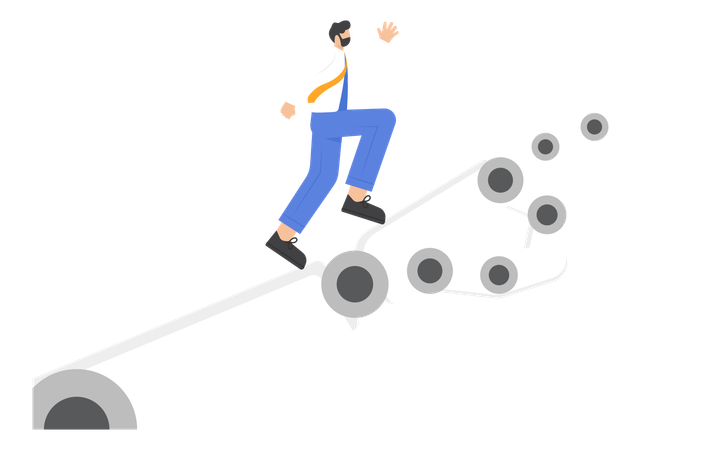 AI support to achieve goal  Illustration