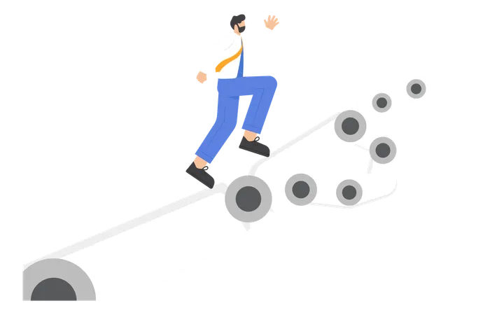 AI support to achieve goal  Illustration