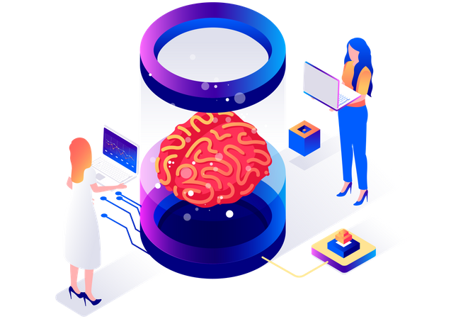 AI Tech Development  Illustration