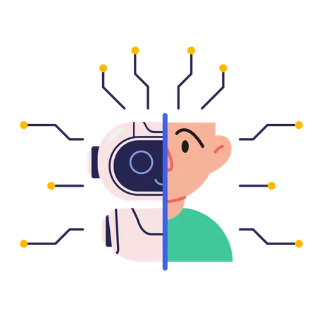 AI Technology Human Illustration