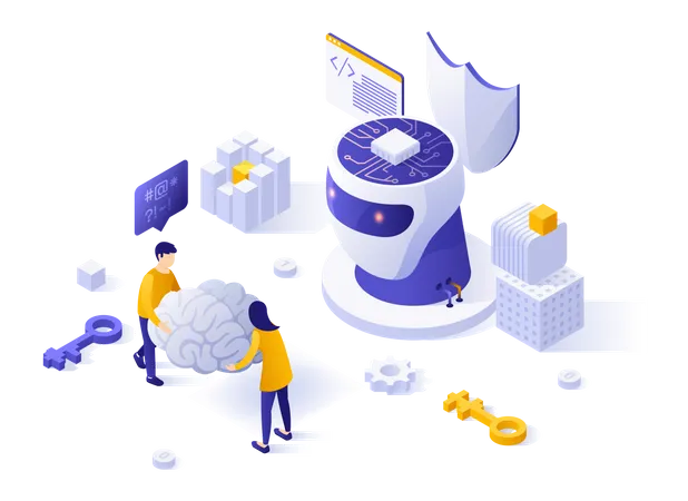 AI technology development  Illustration