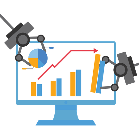 AI technology helps economic growth  Illustration