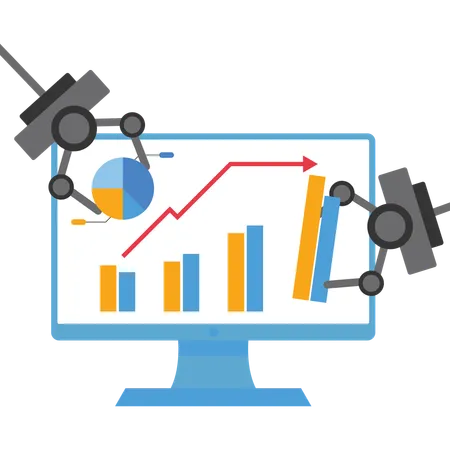 AI technology helps economic growth  Illustration