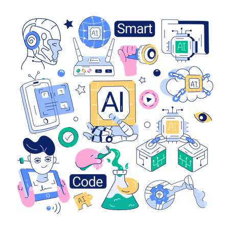 AI technology  Illustration