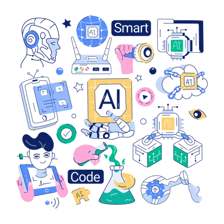 AI technology  Illustration