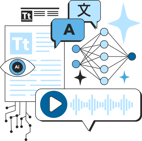 Ai text translator  Illustration