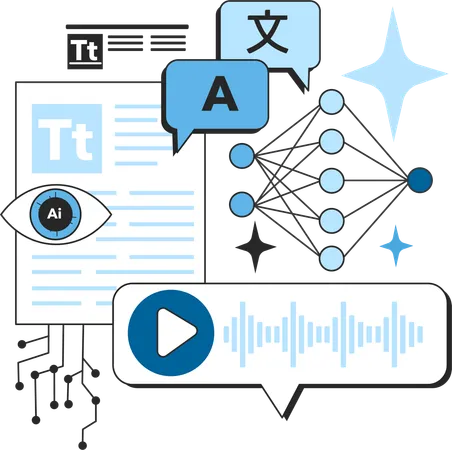 Ai text translator  Illustration