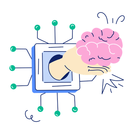 AI Thinking  Illustration