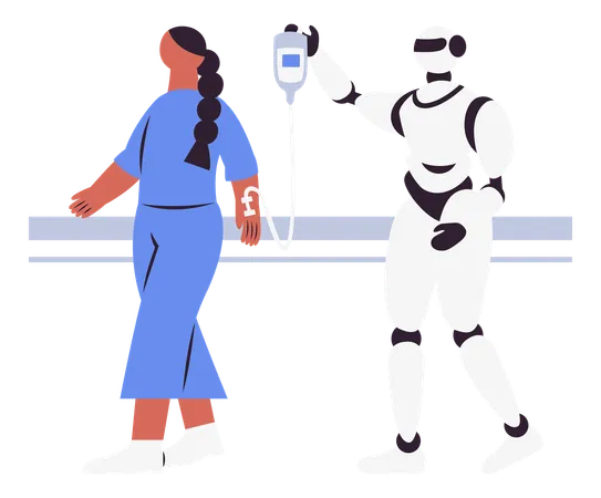 AI Transform the Healthcare System  Illustration