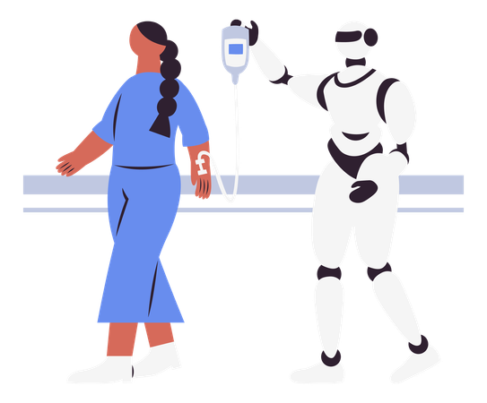 AI Transform the Healthcare System  Illustration