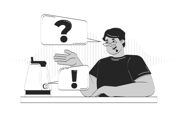 AI voice assistant device  Illustration