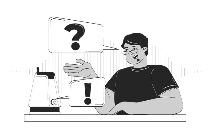 AI voice assistant device  Illustration