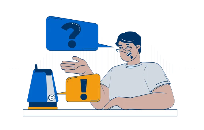 AI voice assistant device  Illustration
