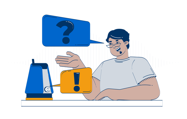 AI voice assistant device  Illustration