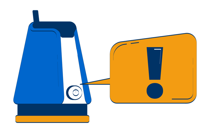 AI voice assistant device with warning alert  Illustration