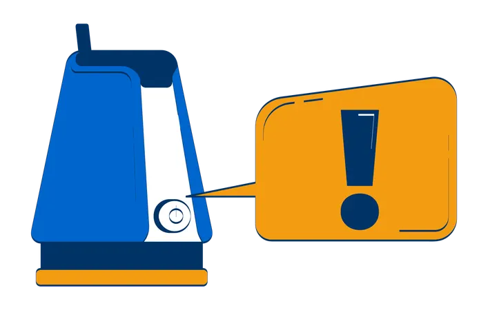 AI voice assistant device with warning alert  Illustration