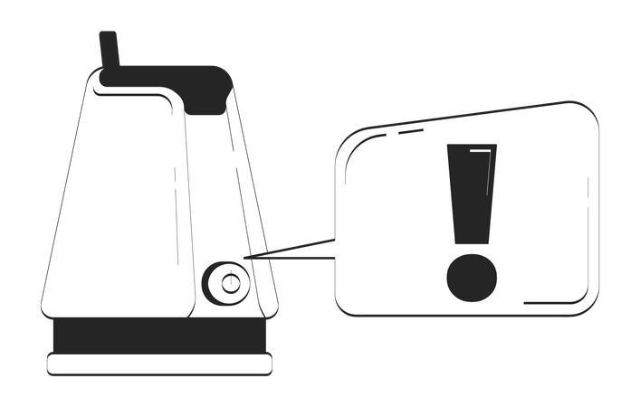 AI voice assistant device with warning alert  Illustration
