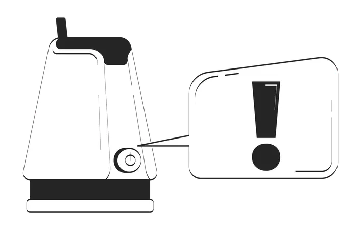 AI voice assistant device with warning alert  Illustration