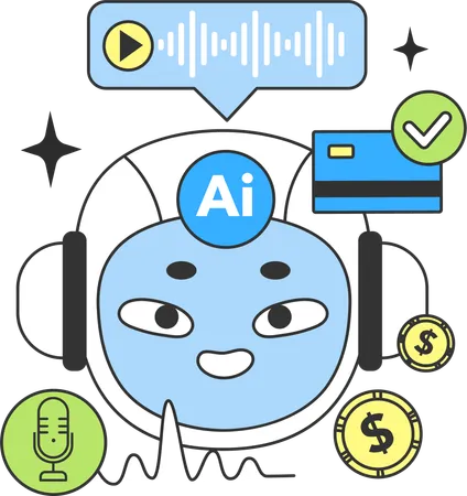 Ai voice note  Illustration