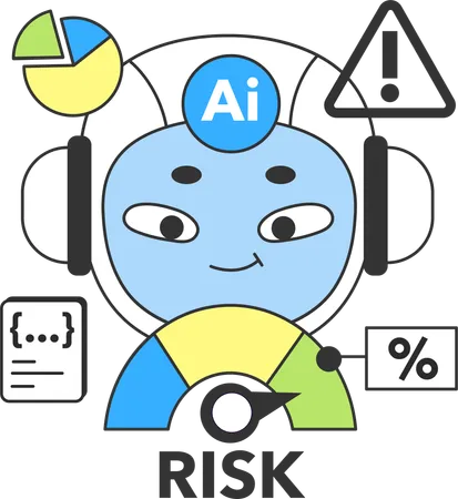 Ai with risk  Illustration