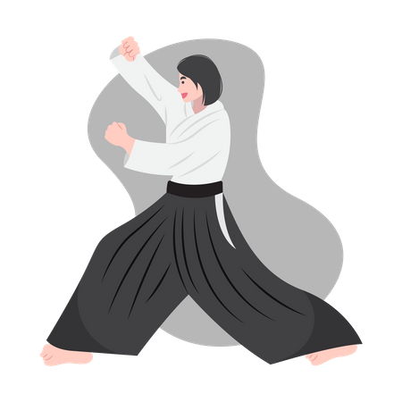 Aikido Martial arts  イラスト