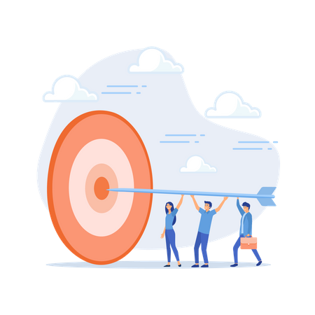 Aiming at target  Illustration