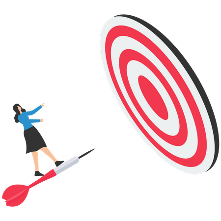 Aiming for big goal  Illustration