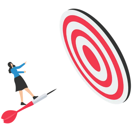 Aiming for big goal  Illustration