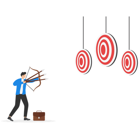 Aiming for many targets in one shot  Illustration