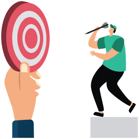 Aiming for target  Illustration