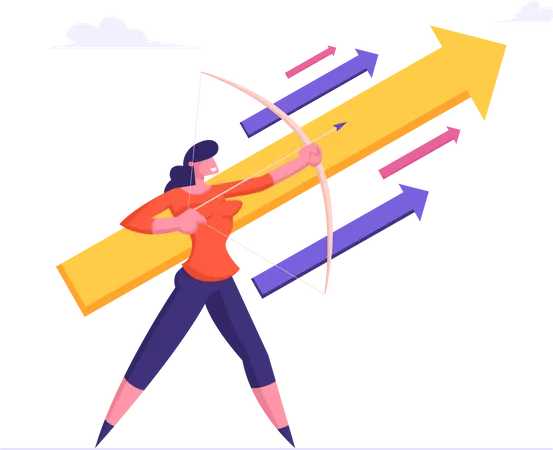 Aiming towards success  Illustration