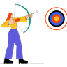 aiming towards target illustration